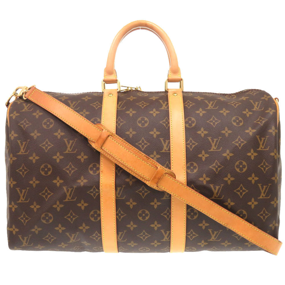 LOUIS VUITTON Boston Duffel bag M41418 Monogram canvas Brown Monogram Keepall bandouliere45 mens Used