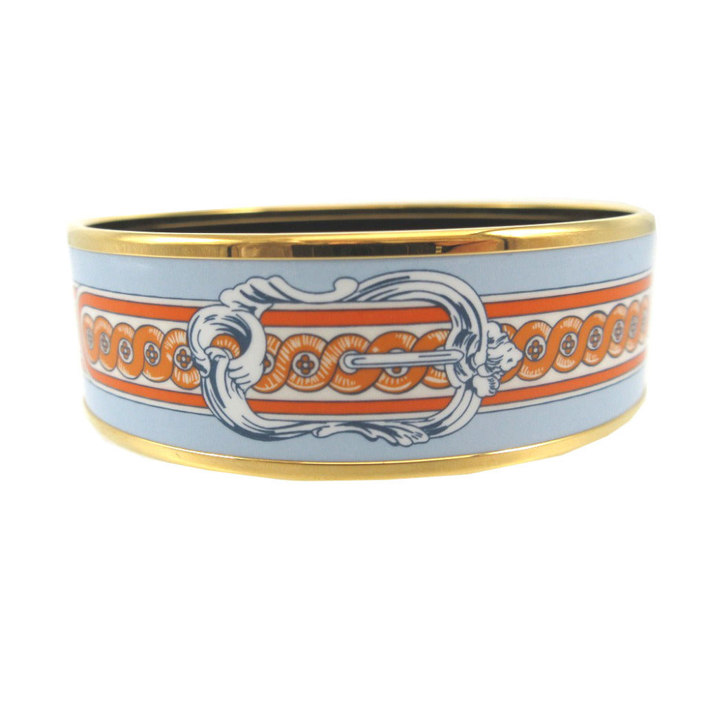 HERMES Bangle metal light blue bracelet Emilel GM unisex(Unisex) Used