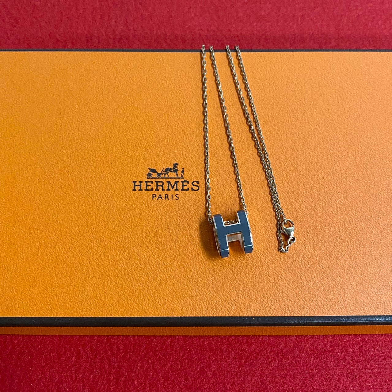 HERMES Necklace Gold Plated gold Pop ash Women Used