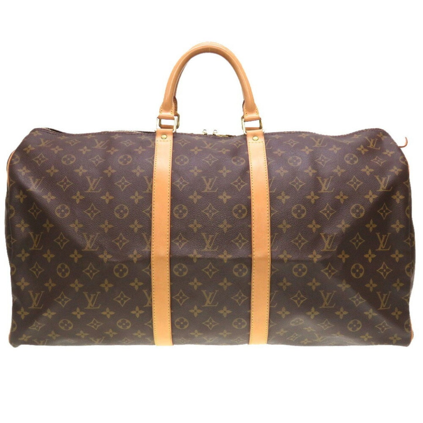 Louis Vuitton Brown Canvas Keepall 55 travel bag