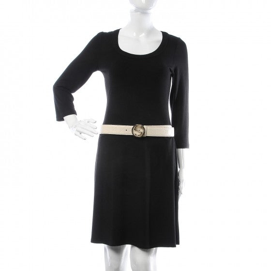 Gucci Interlocking GG Leather Belt In Mystic White