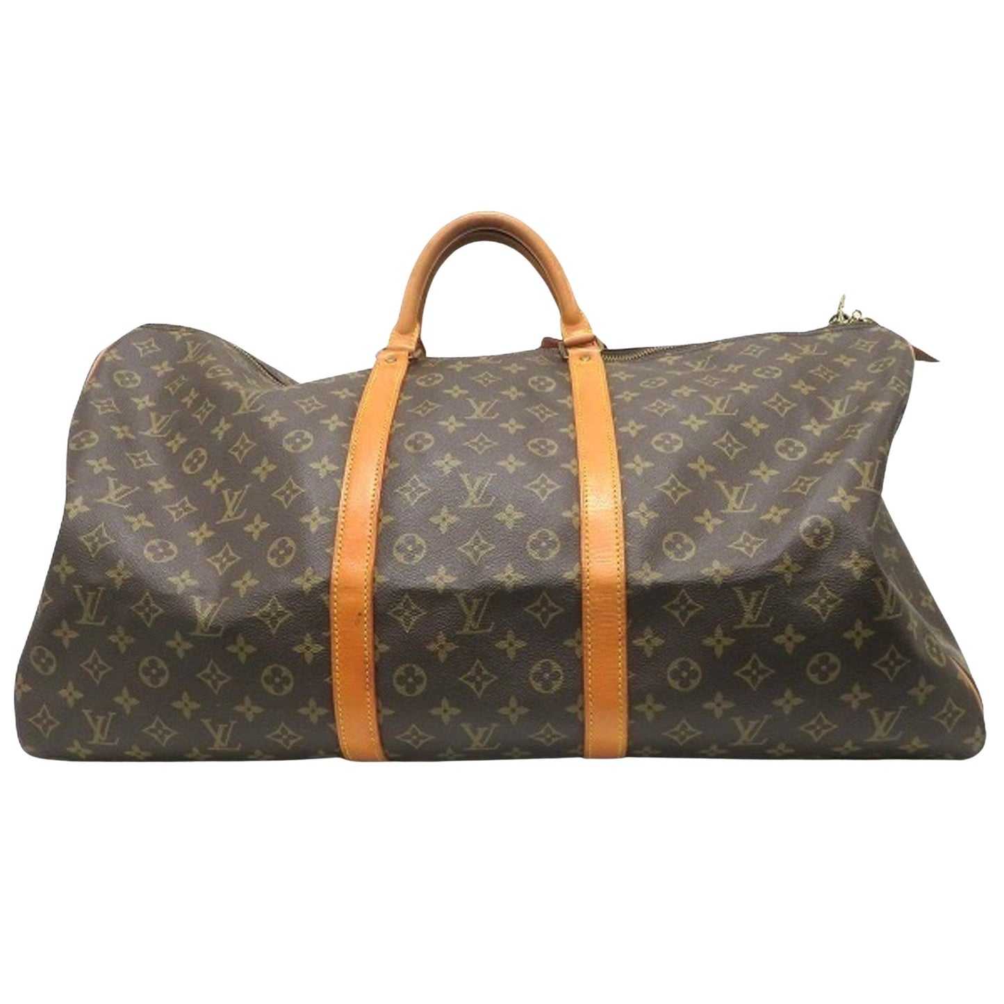 Louis Vuitton Brown Canvas Keepall 60 travel bag