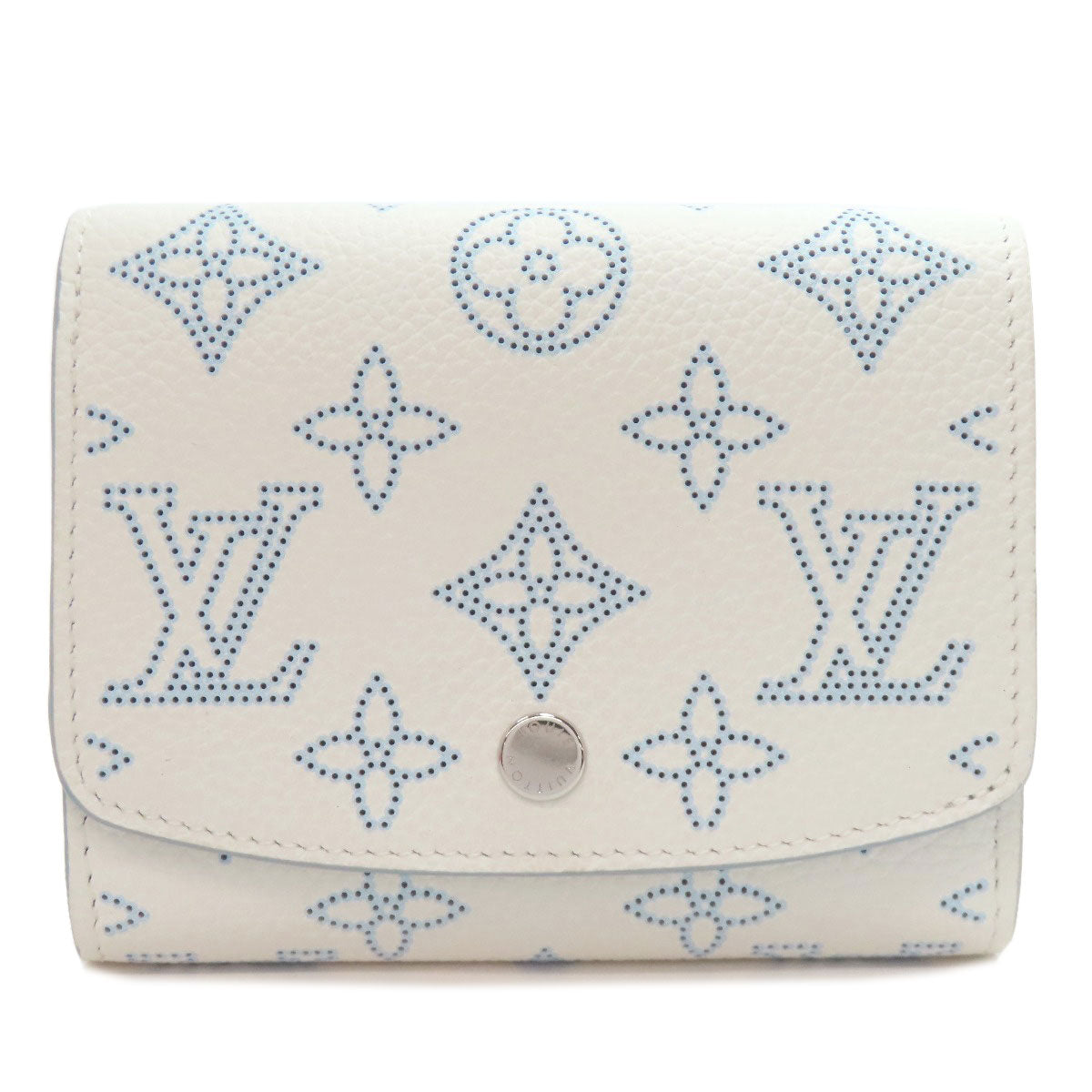 LOUIS VUITTON Bifold Wallet M11802 Mahina leather white Portefeuille Iris Compact Japan Limited Women Used