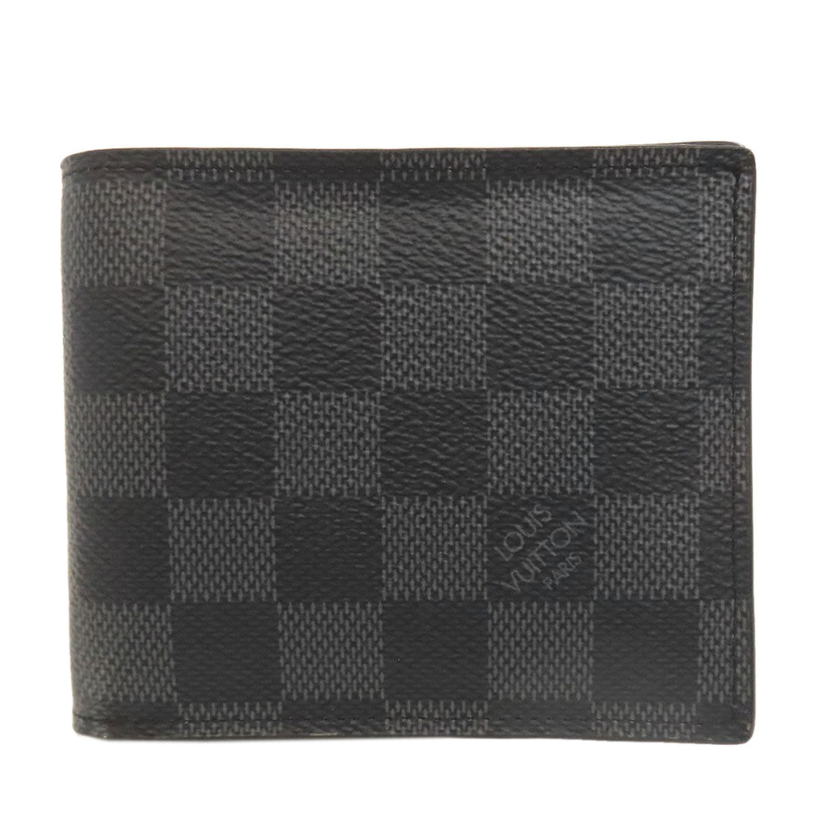 LOUIS VUITTON Bifold Wallet N60053 Damier canvas gray Portefeuille Amerigo NM mens Used