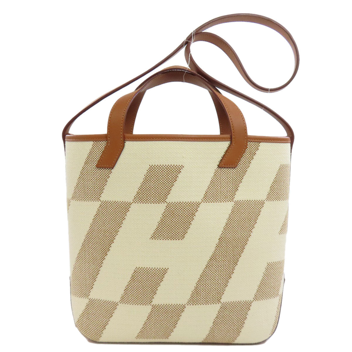 HERMES Handbag canvas Brown Ambie PM 2WAY