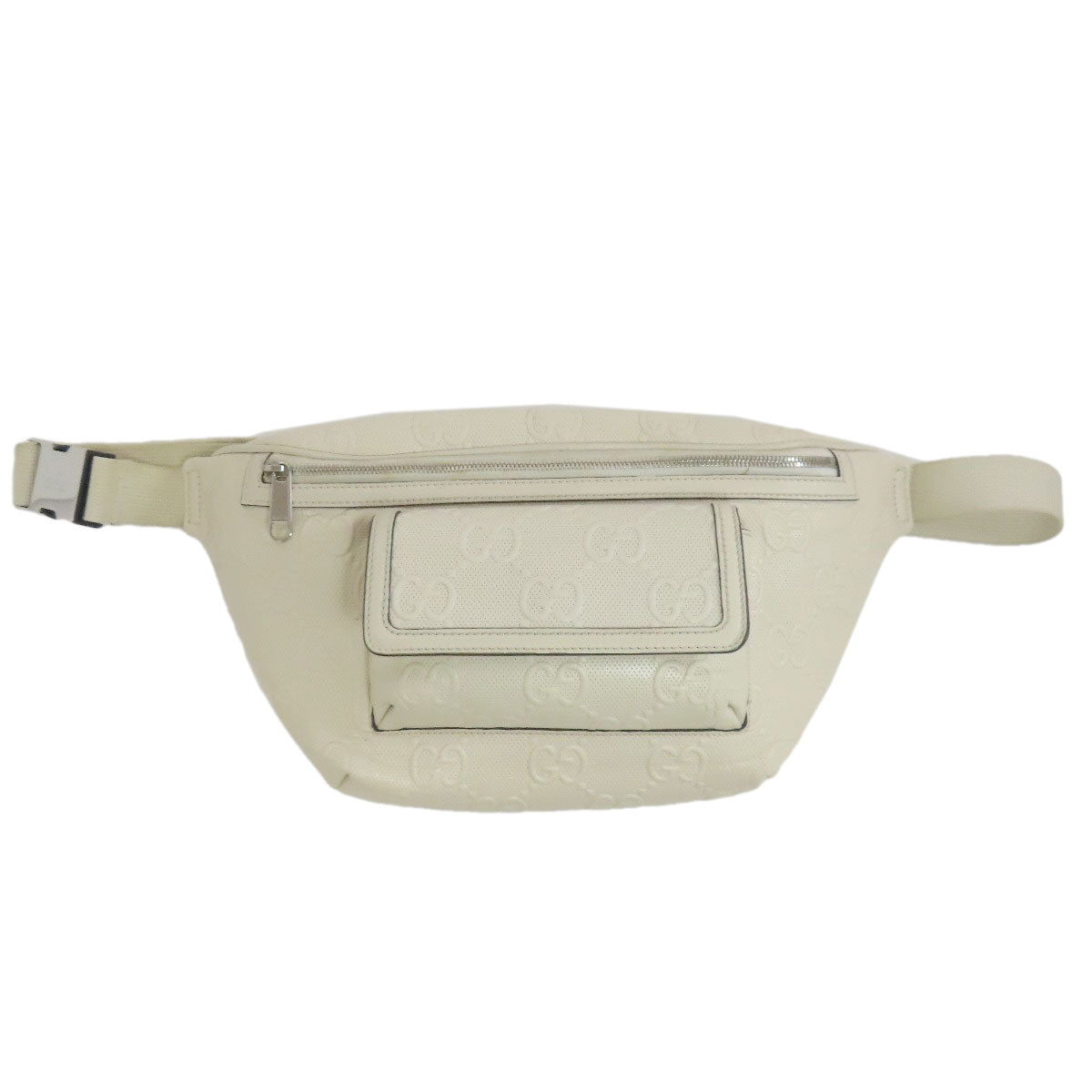 GUCCI Sling bag 645093 Calfskin white GG emboss