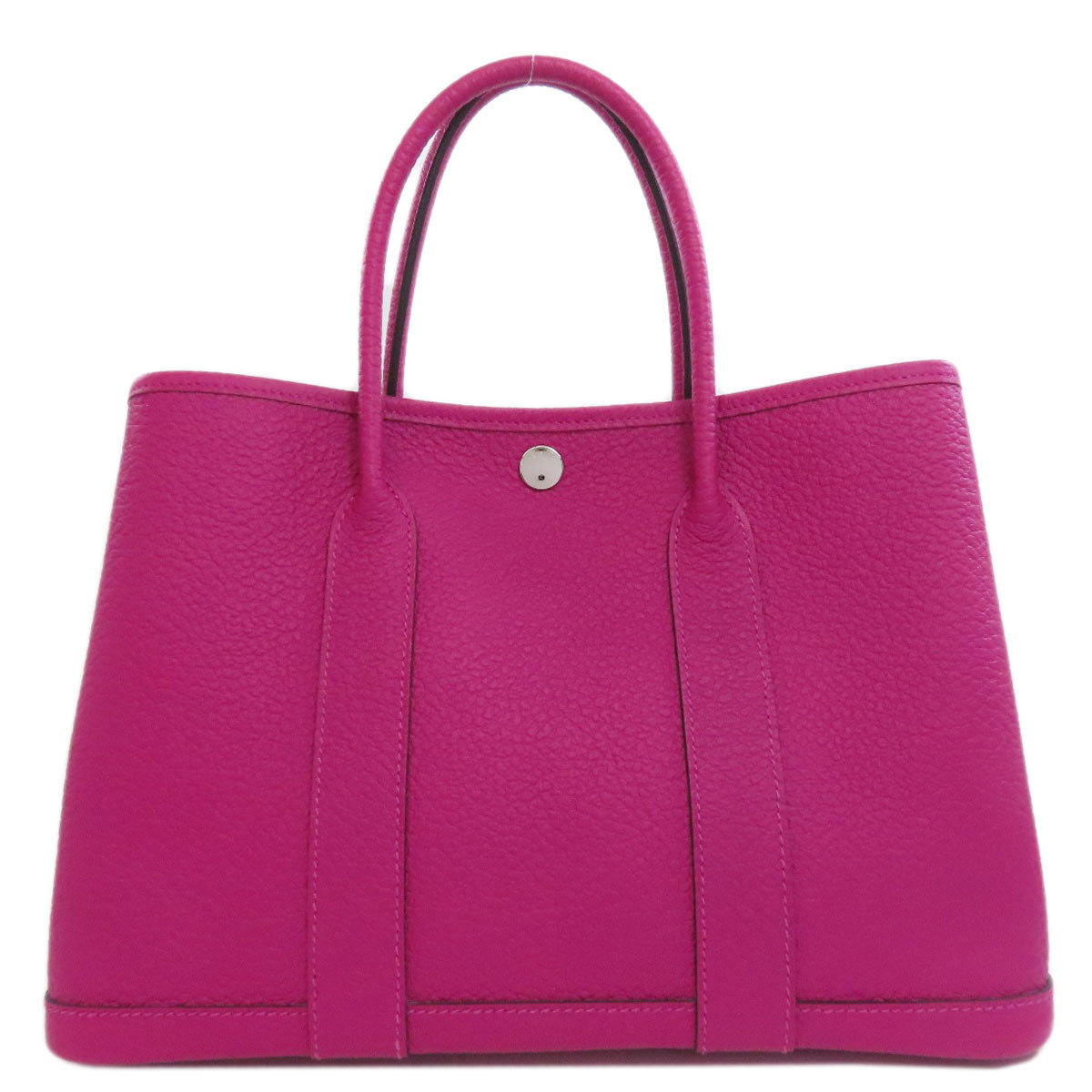 HERMES Handbag Country purple Garden Party TPM SilverMetal