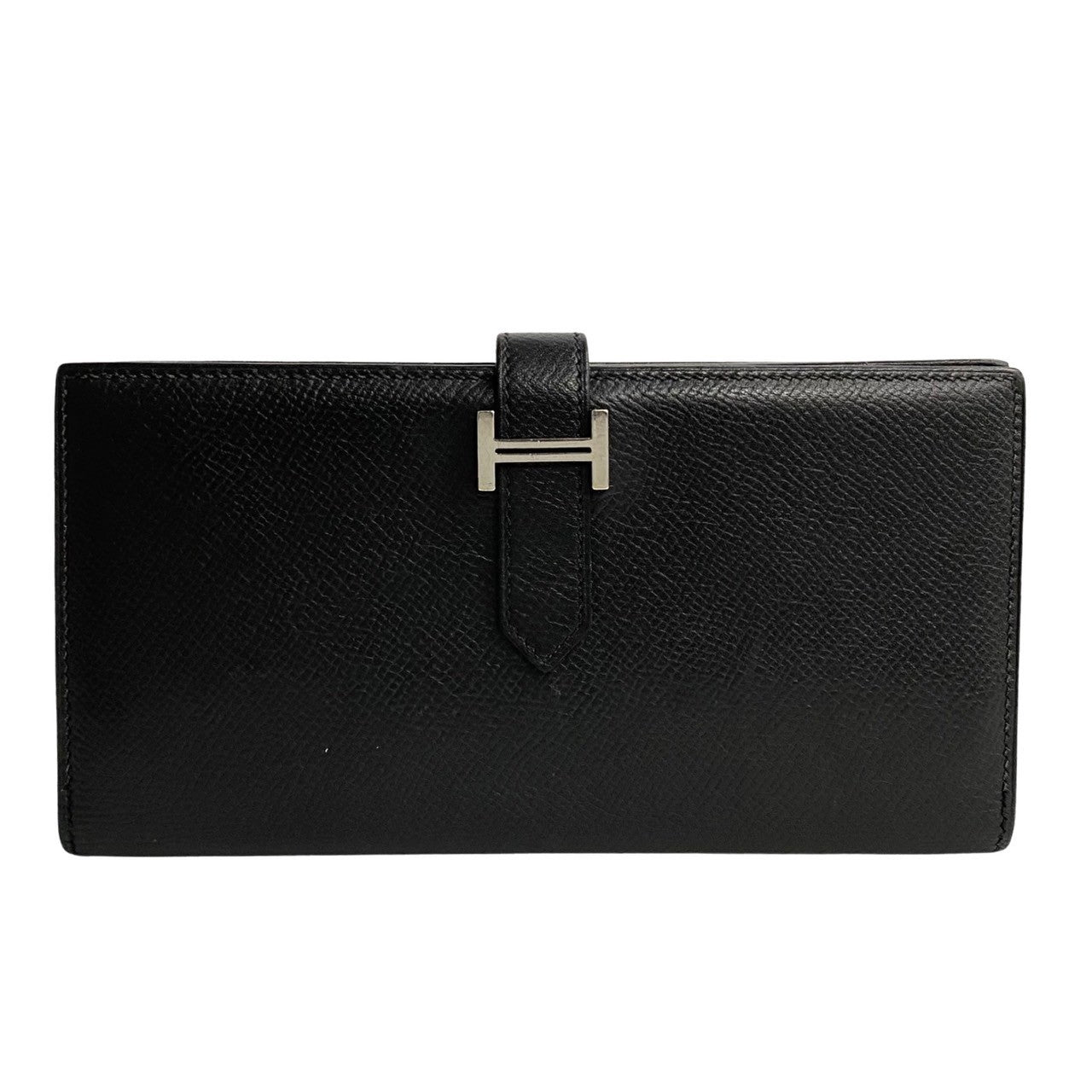 HERMES Long Wallet Purse Epsom black Beansufla