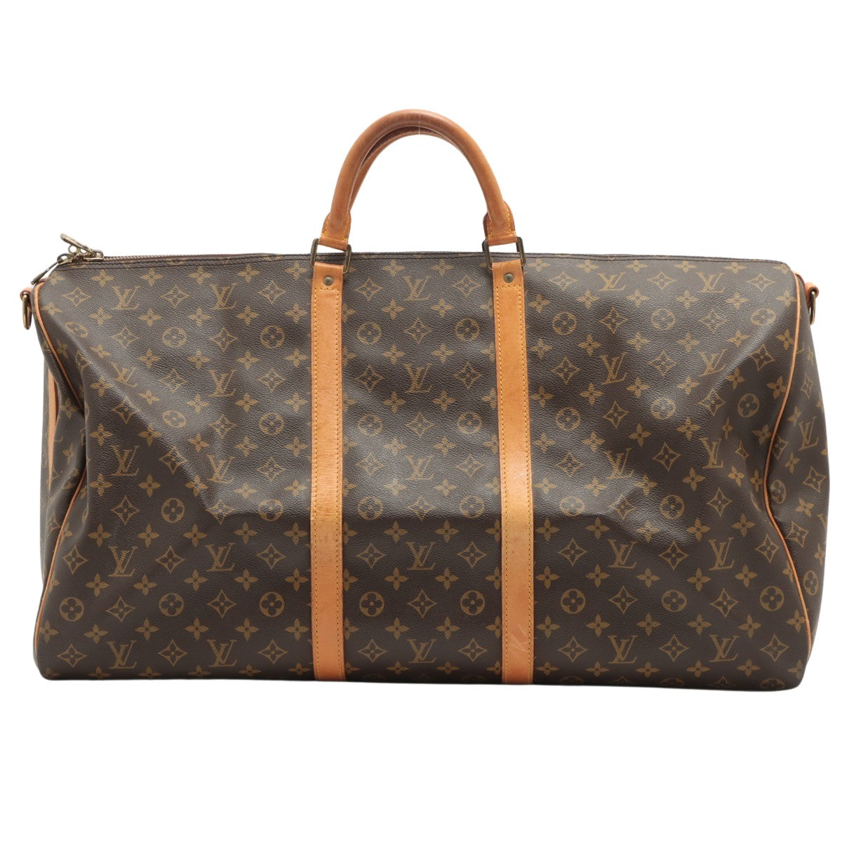 Louis Vuitton Brown Canvas Keepall Bandoulière 60 handbag bag