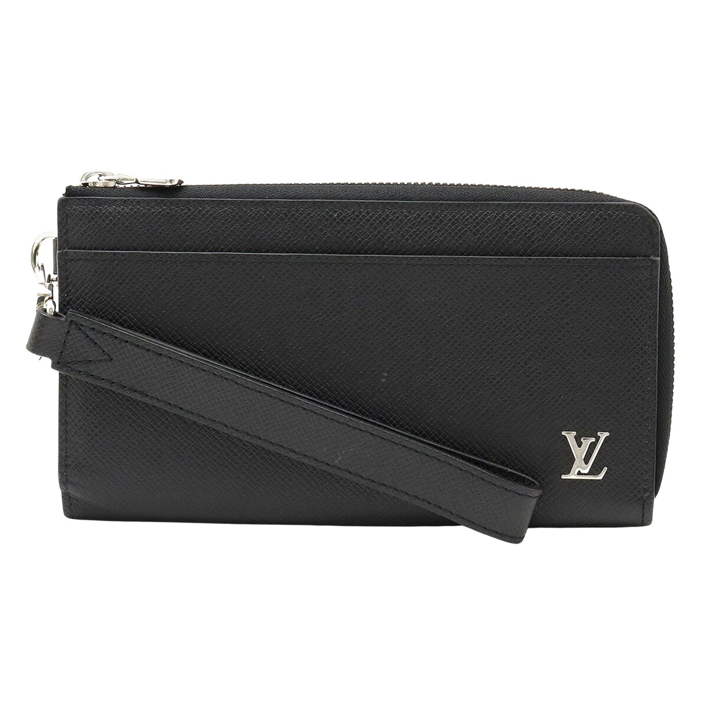 Louis Vuitton Black Leather Zippy Dragonne wallet accessories