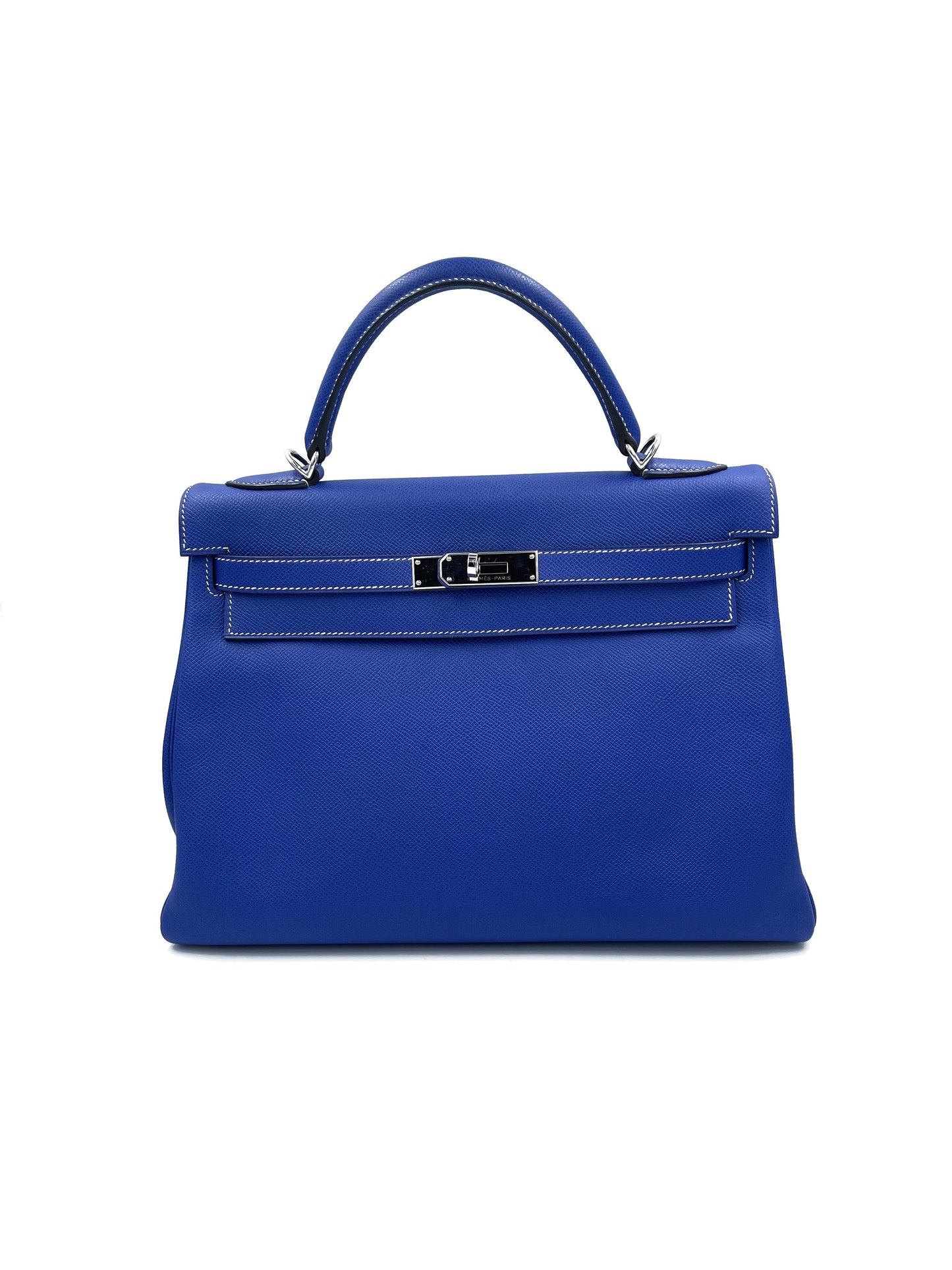 Hermes Kelly 32 Blue Electric
