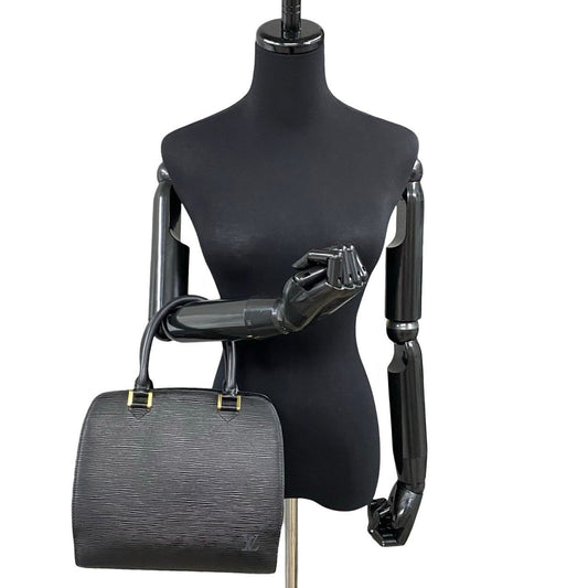 LOUIS VUITTON Handbag Epi Leather black Epi Ponneuf