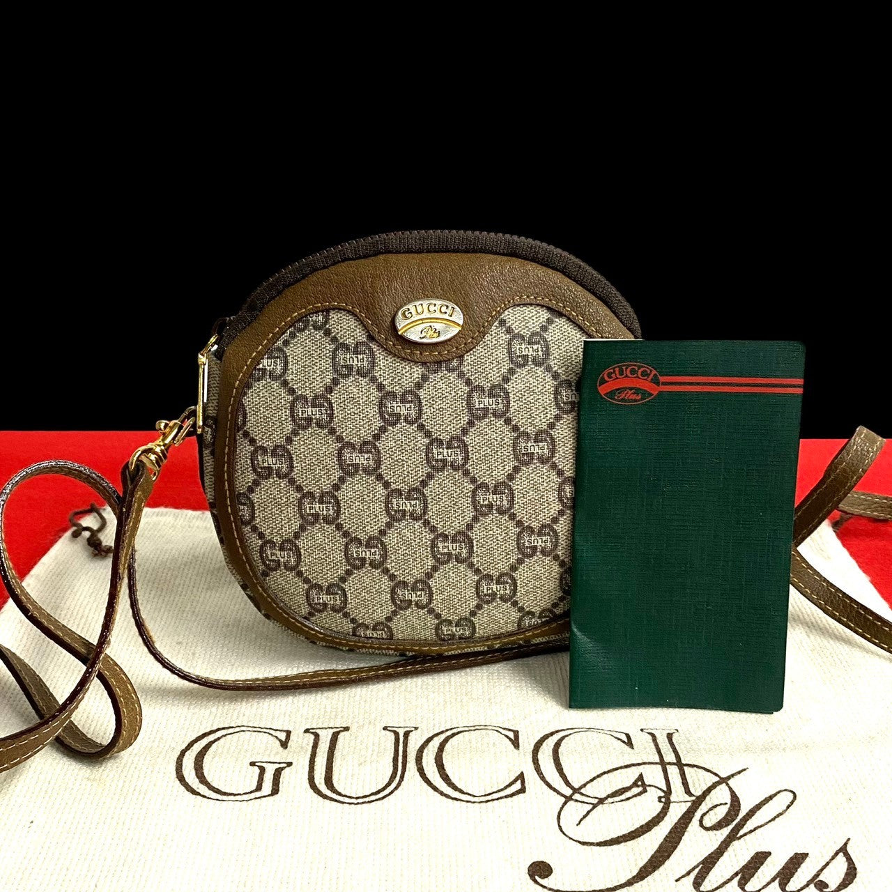 GUCCI Shoulder Bag leather Brown gucci plus Old Gucci