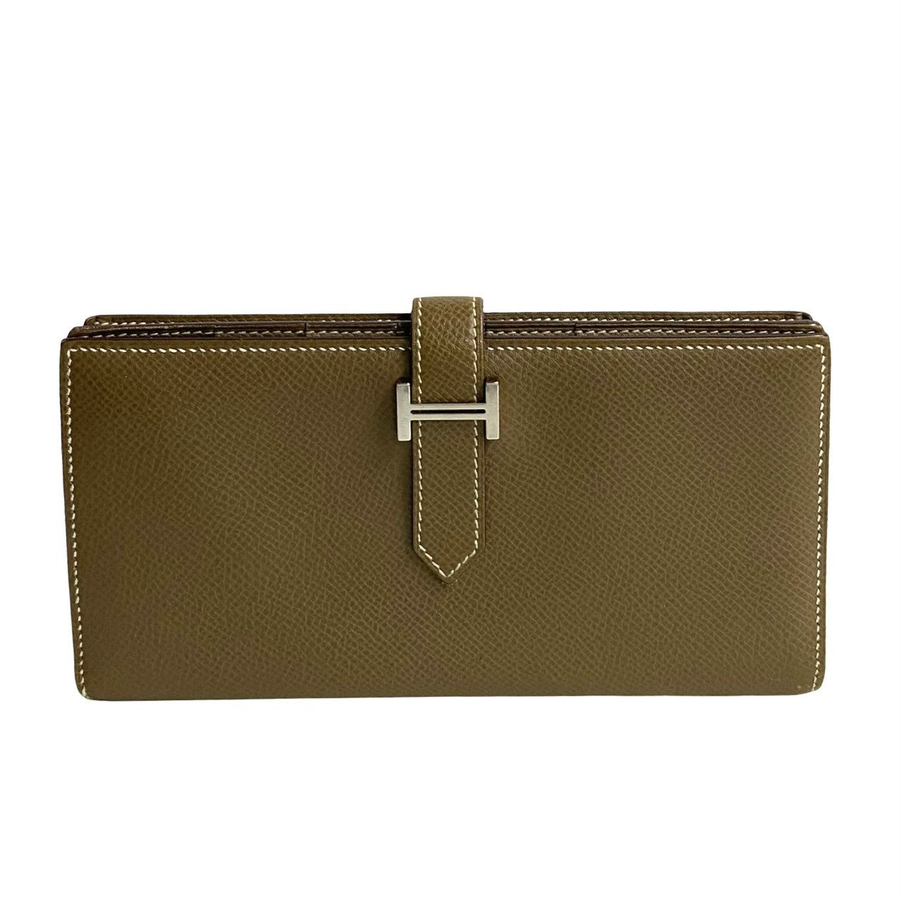 HERMES Long Wallet Purse Epsom gray Beansufla