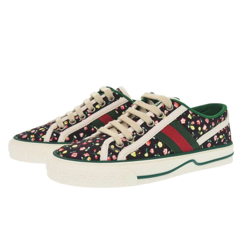GUCCI sneakers 606110 canvas black LIBERTY Collaboration Tennis 1977 Liberty Floral 35