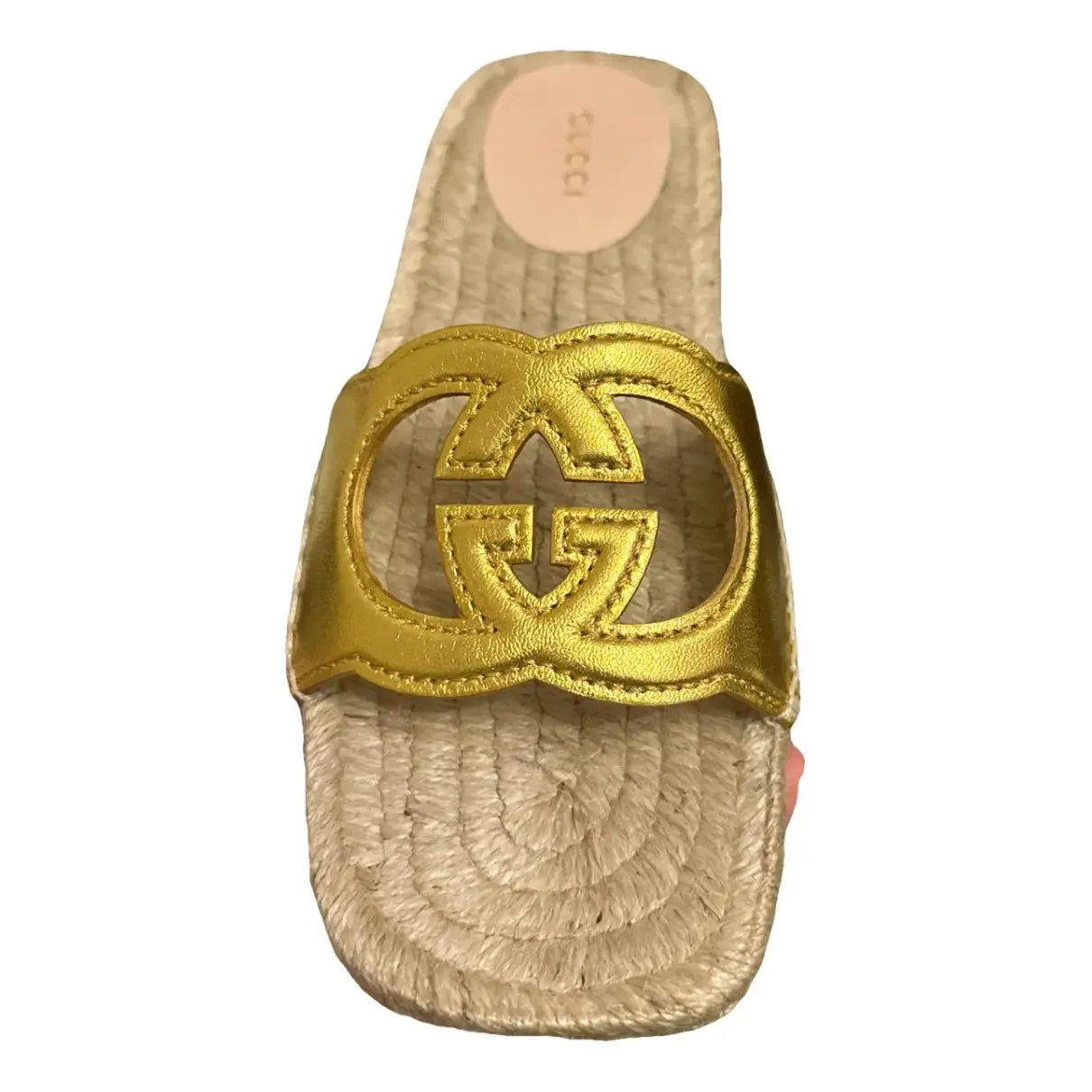 Gucci Leather Sandal Gold
