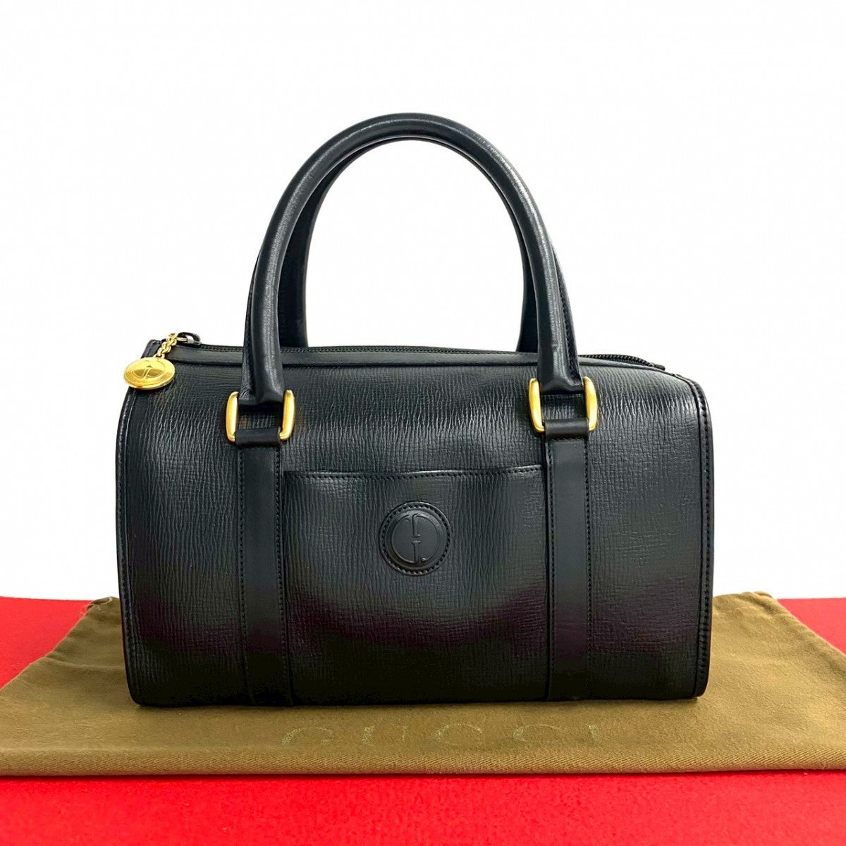 GUCCI Handbag leather black
