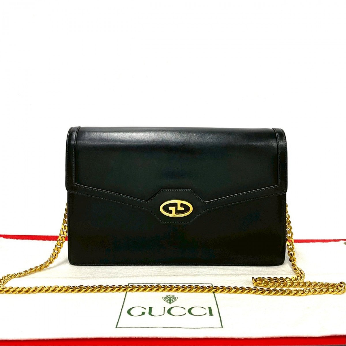 GUCCI Shoulder Bag Calfskin black