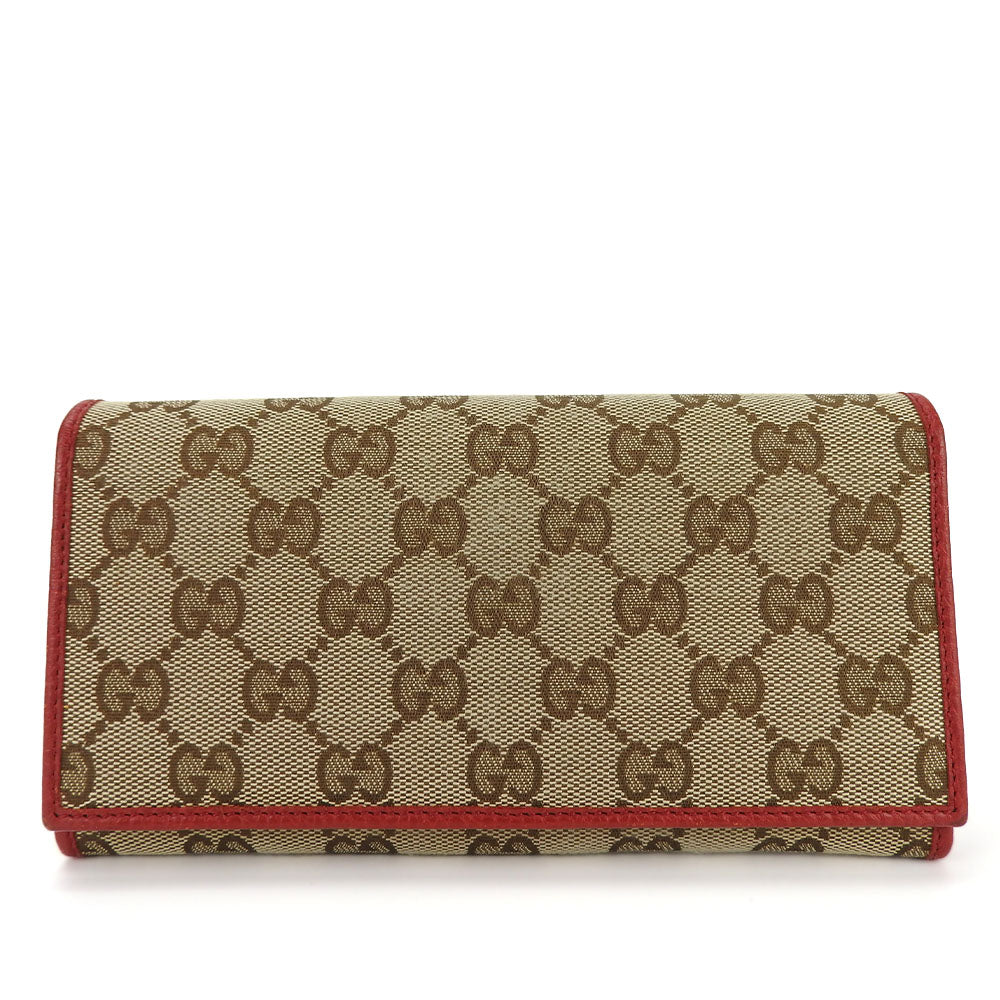 GUCCI Bifold Wallet 346058 GG canvas beige Women Used