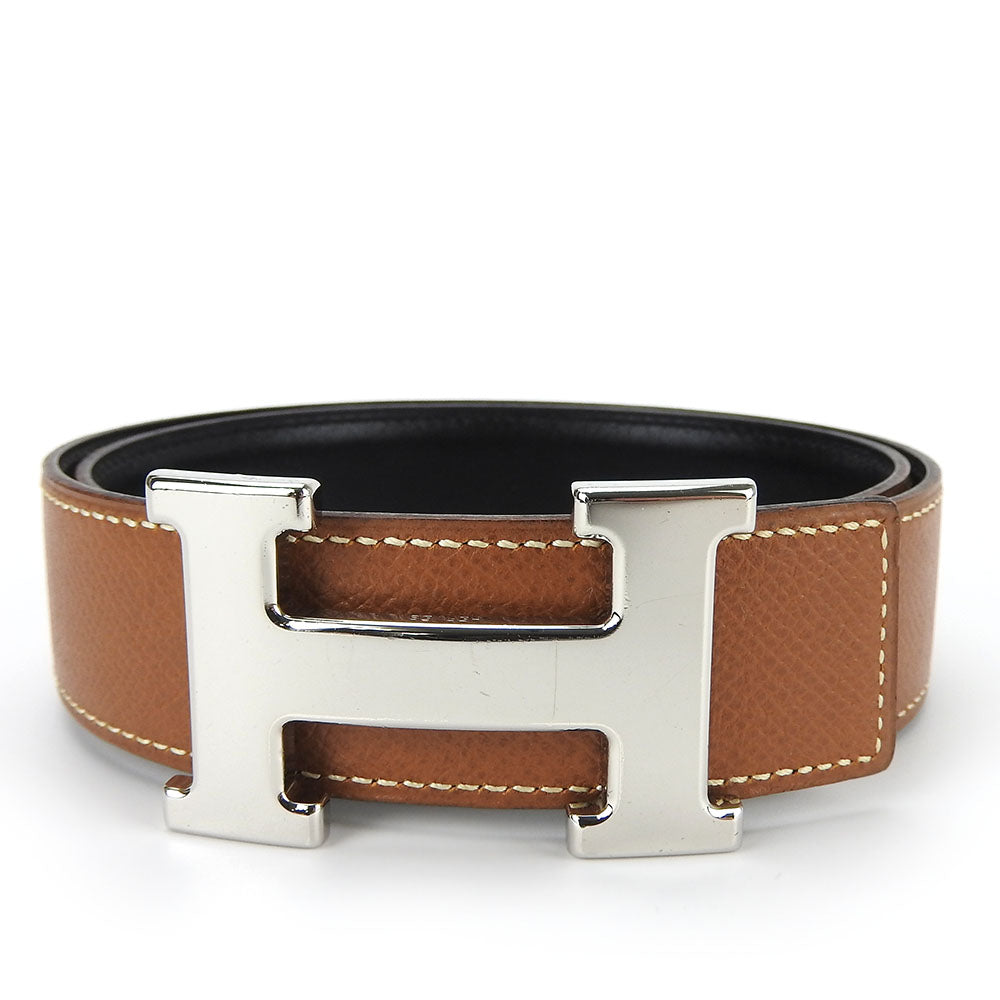 HERMES belt Courchevel , Box calf gold Constance Women Used