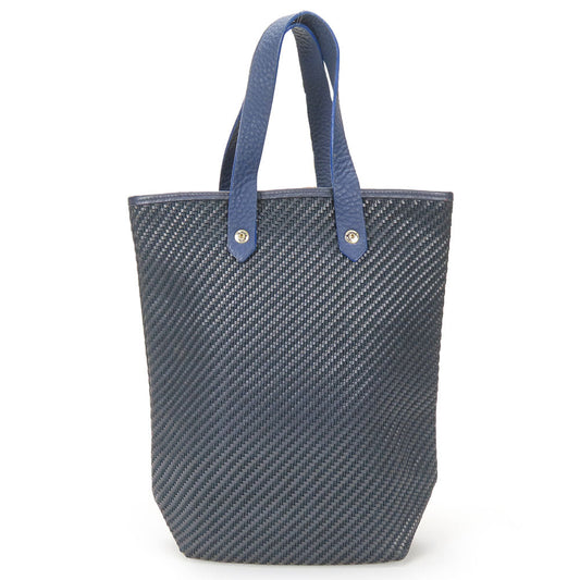 HERMES Tote Bag Leather, Polyester Navy Amedabadiago PM unisex(Unisex) Used