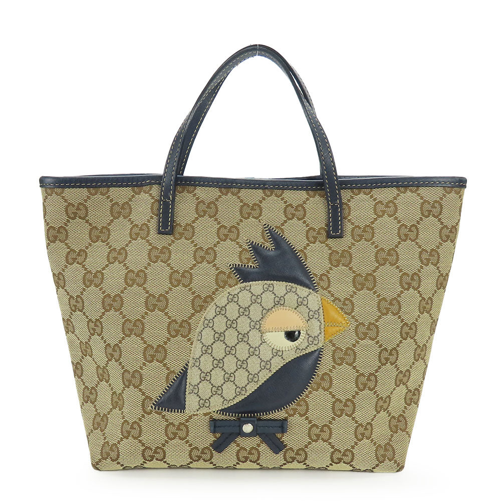 GUCCI Handbag 271101 GG canvas , leather , GG Supreme canvas beige Chilled license Papagallo Women Used