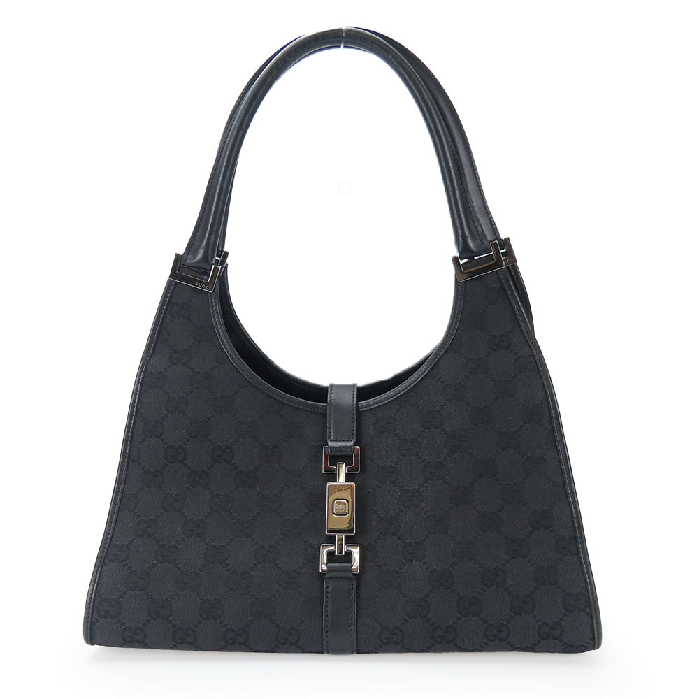 GUCCI Handbag 01719 GG canvas black Women Used