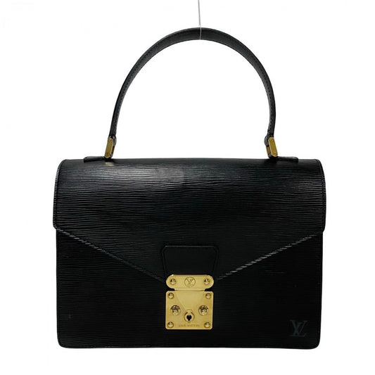 LOUIS VUITTON Handbag leather black Epi Concorde Women Used