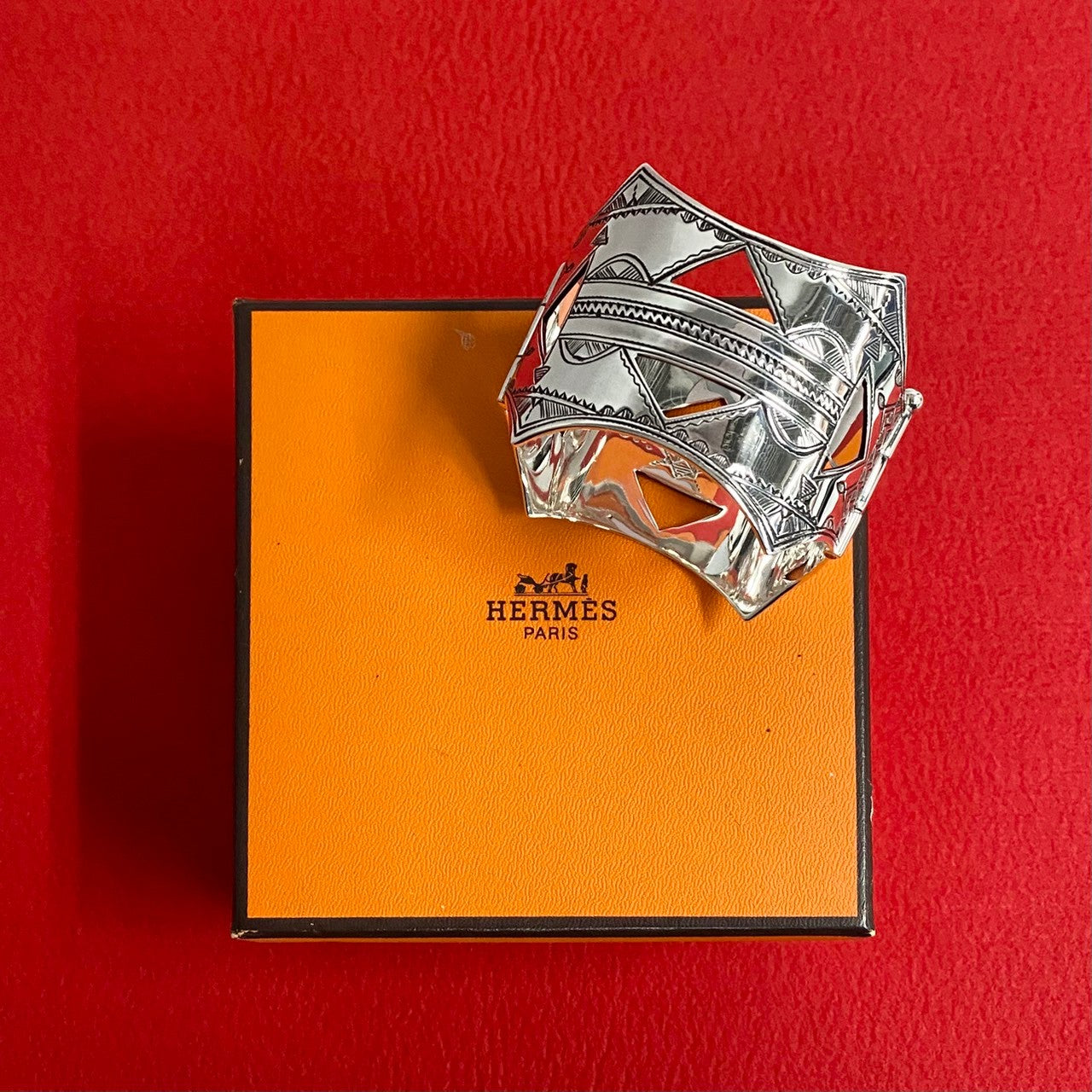 HERMES bracelet Silver925 Silver Tuareg bangle Women Used