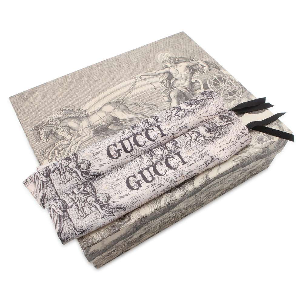 GUCCI Houndstooth Boots White/Black 591039 Wool Boa Size 37