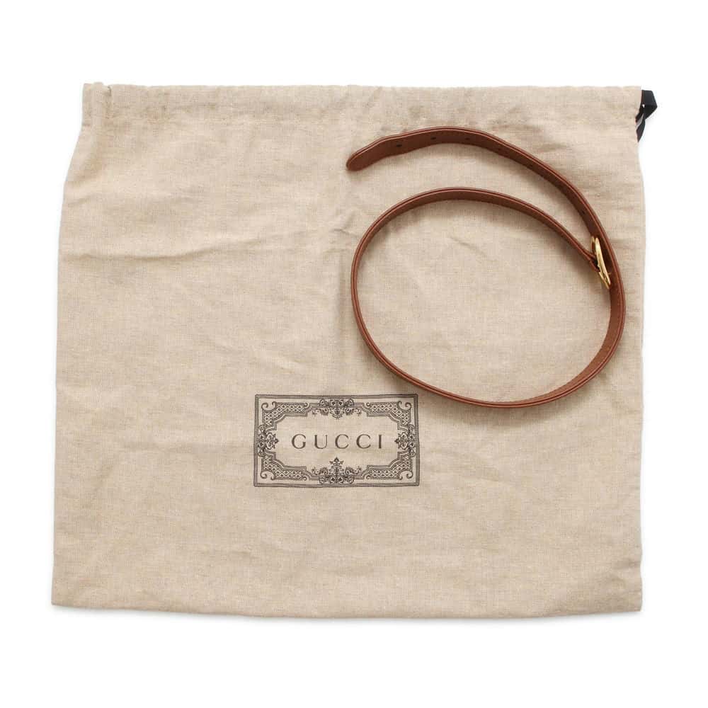GUCCI New Jackie Handbag Blue/Brown 636706 Denim Leather