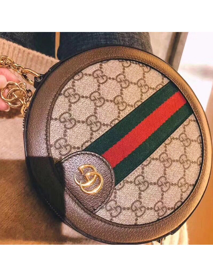 Gucci Ophidia Series GG Round Mini Shoulder Bag