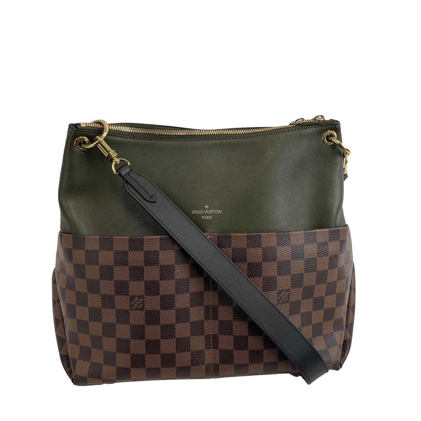 LOUIS VUITTON - Damier Ebene Canvas Maida Hobo - Brown/Green Shoulder Bag