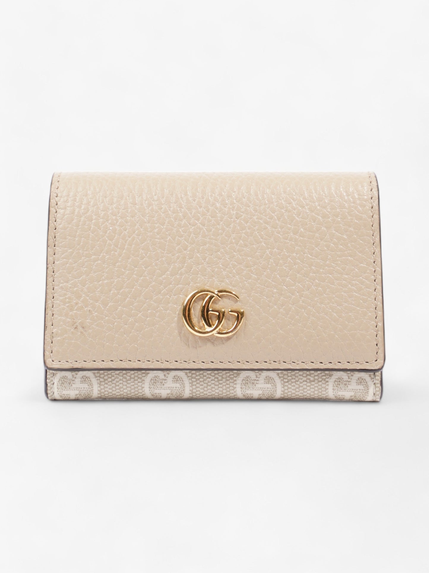 Gucci GG Marmont Wallet Beige Leather