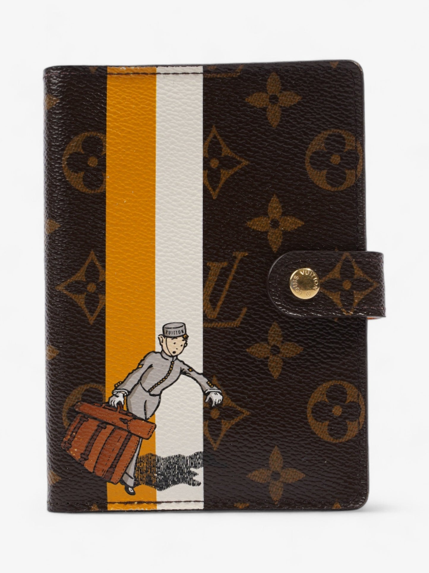 Louis Vuitton Animation Groom Agenda Monogram / Yellow / White Coated Canvas