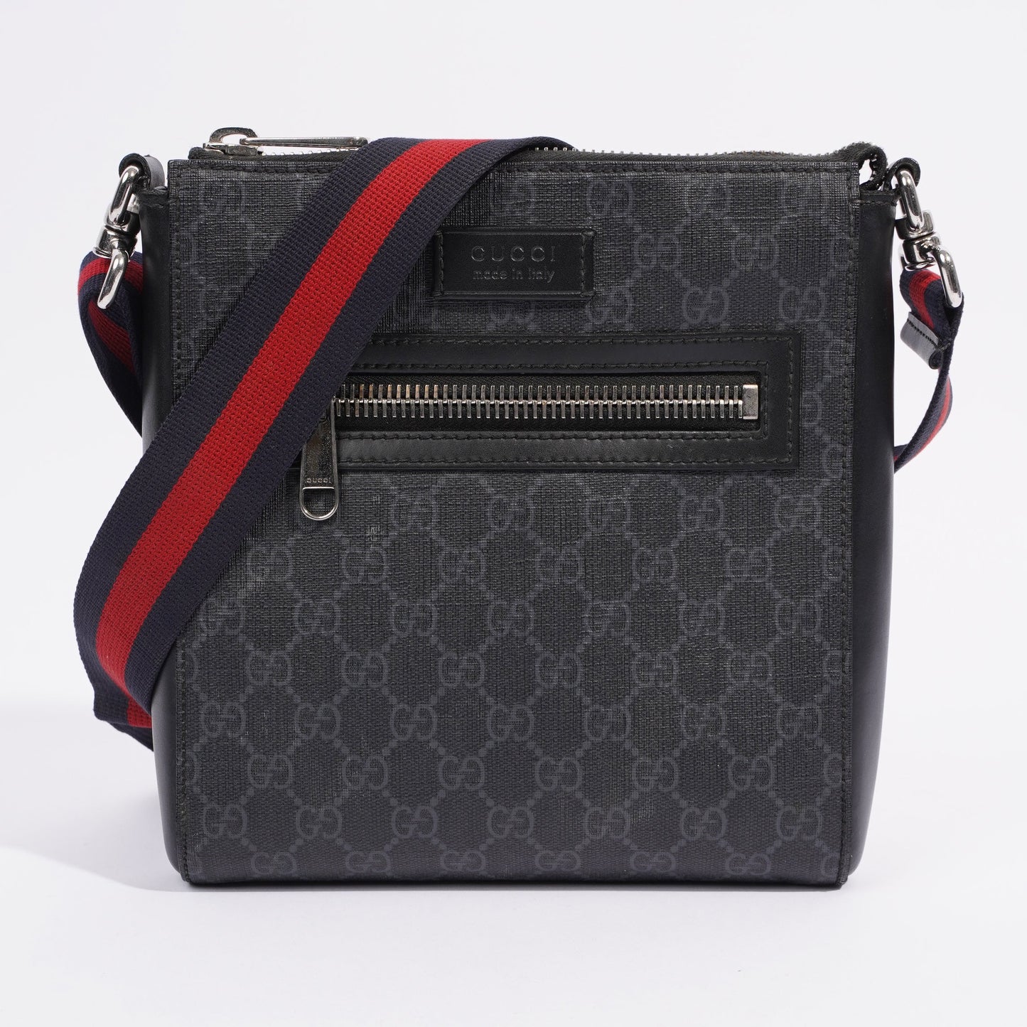 Gucci Small Messenger Black GG Supreme Coated Canvas