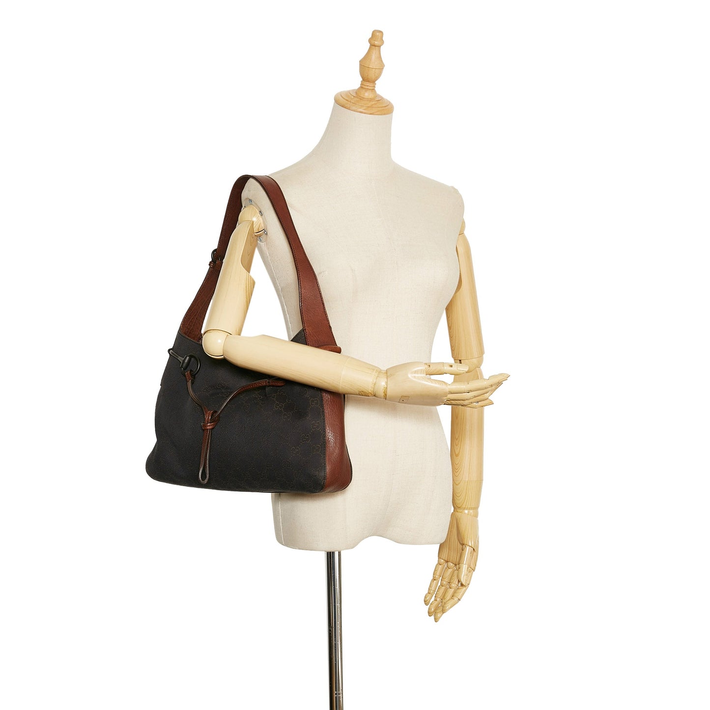 Gucci GG Canvas Horsebit Shoulder Bag