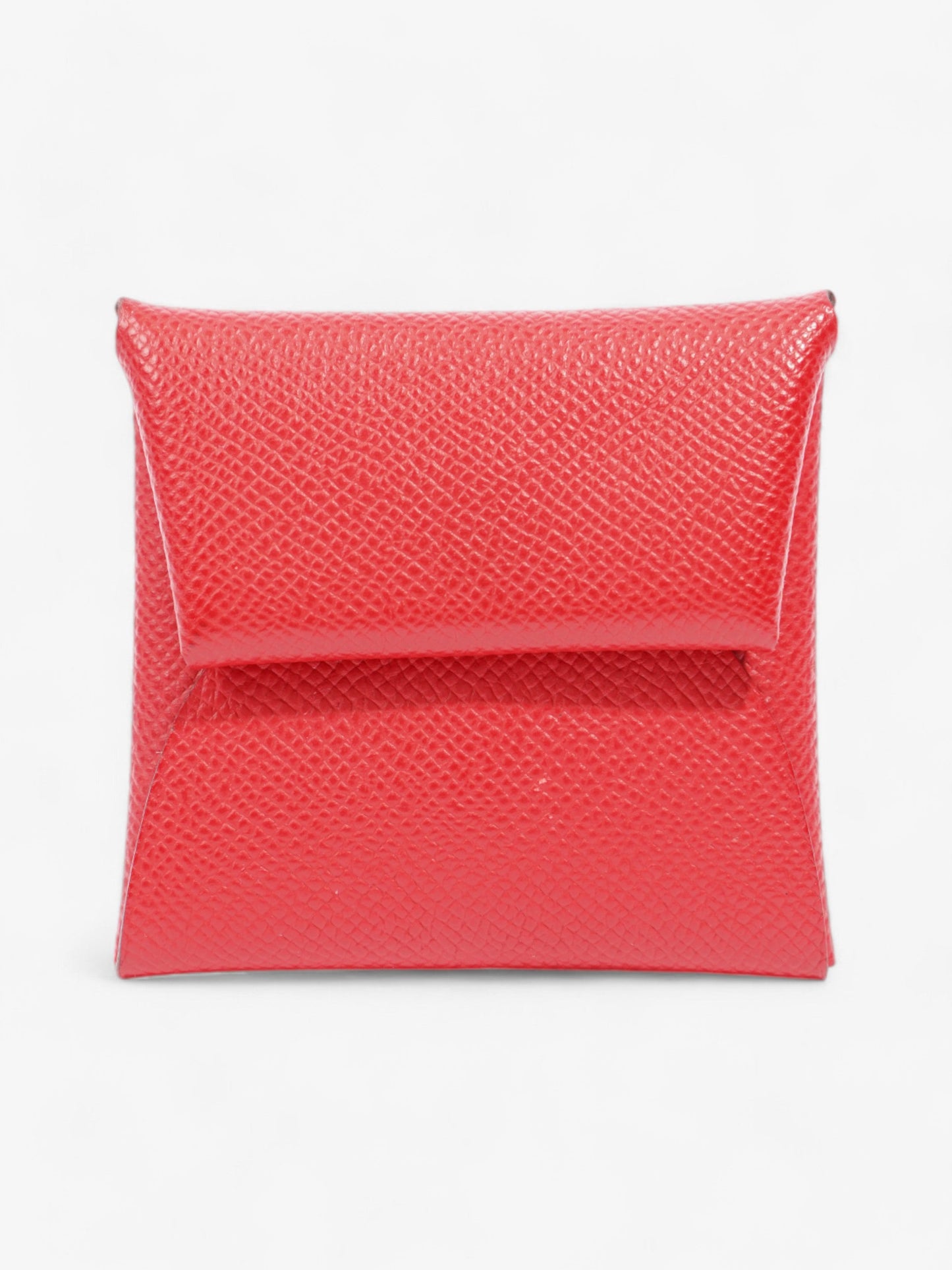 Hermes Bastia Change Purse Red Calfskin Leather
