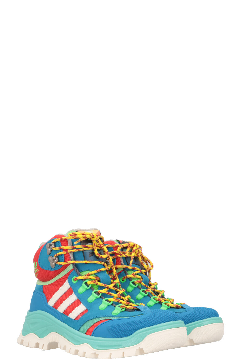 GUCCI x Adidas Lace Up Neon Hiking Boots