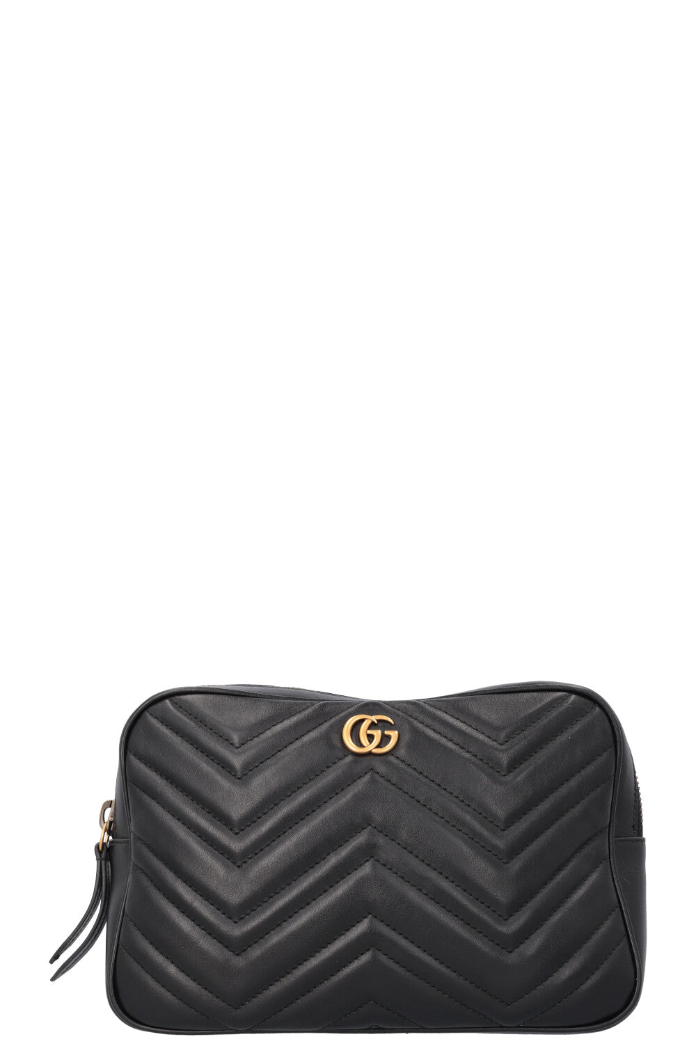 GUCCI Marmont Quilted Square Belt Bag Black