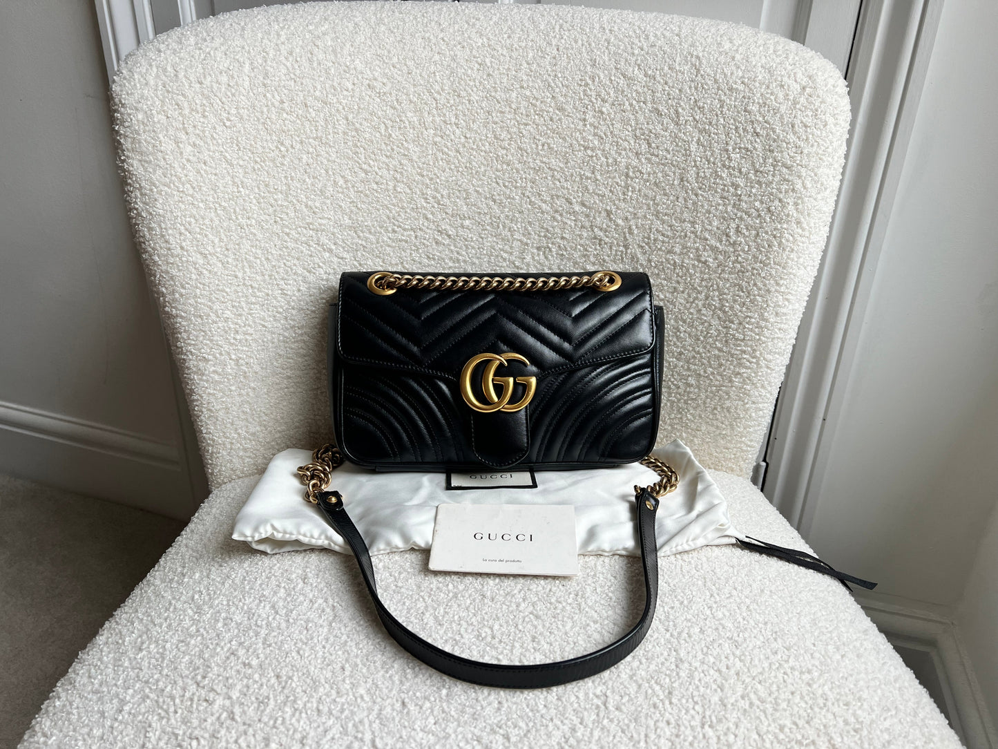 Gucci GG Black Marmont Small Shoulder Bag (RRP £2070)