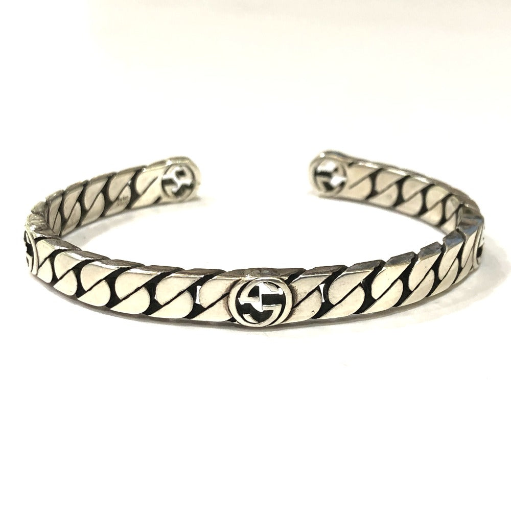 GUCCI bracelet SV925 Silver Interlocking G Women Used