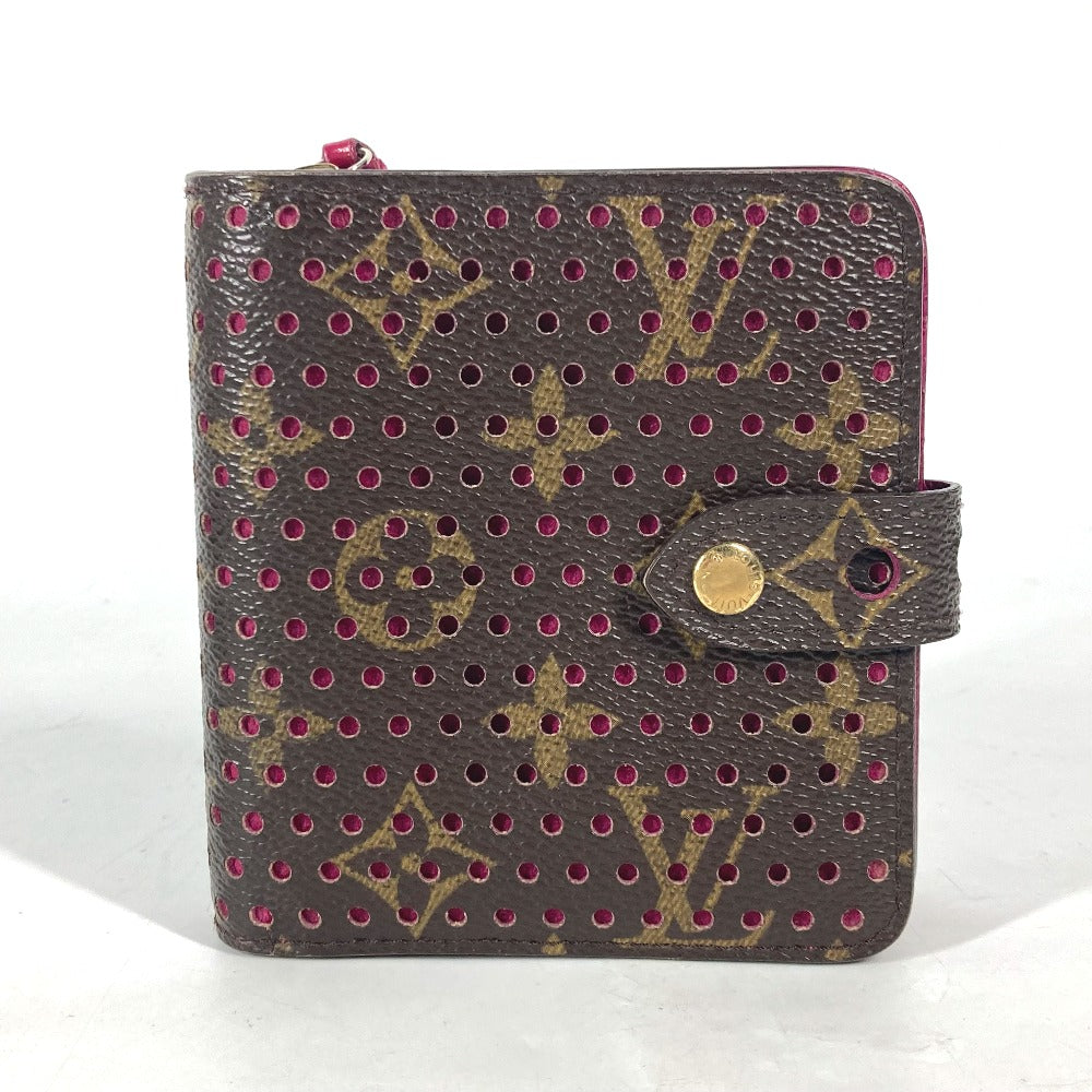 LOUIS VUITTON Folded wallet M95188 Monogram canvas Brown Monogram Perfo Compact zip Women Used
