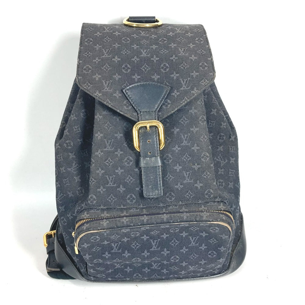 LOUIS VUITTON Backpack M92455 Monogram denim Navy Monogram Mini Denim MontsourisGM