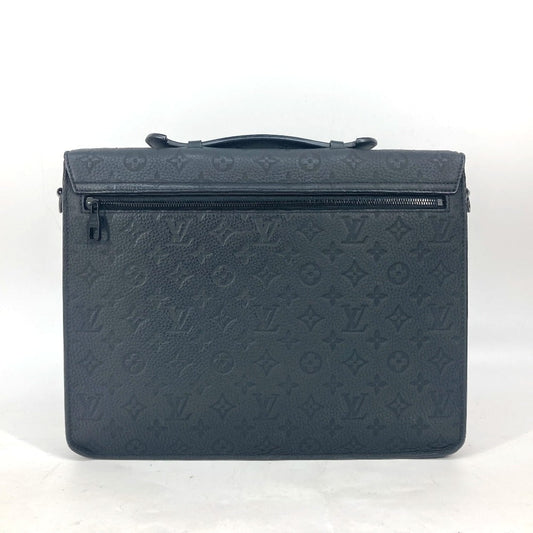 LOUIS VUITTON Handbag M20835 Taurillon Clemence Leather black Monogram Taurillon Clemence S-Lock Briefcase mens Used
