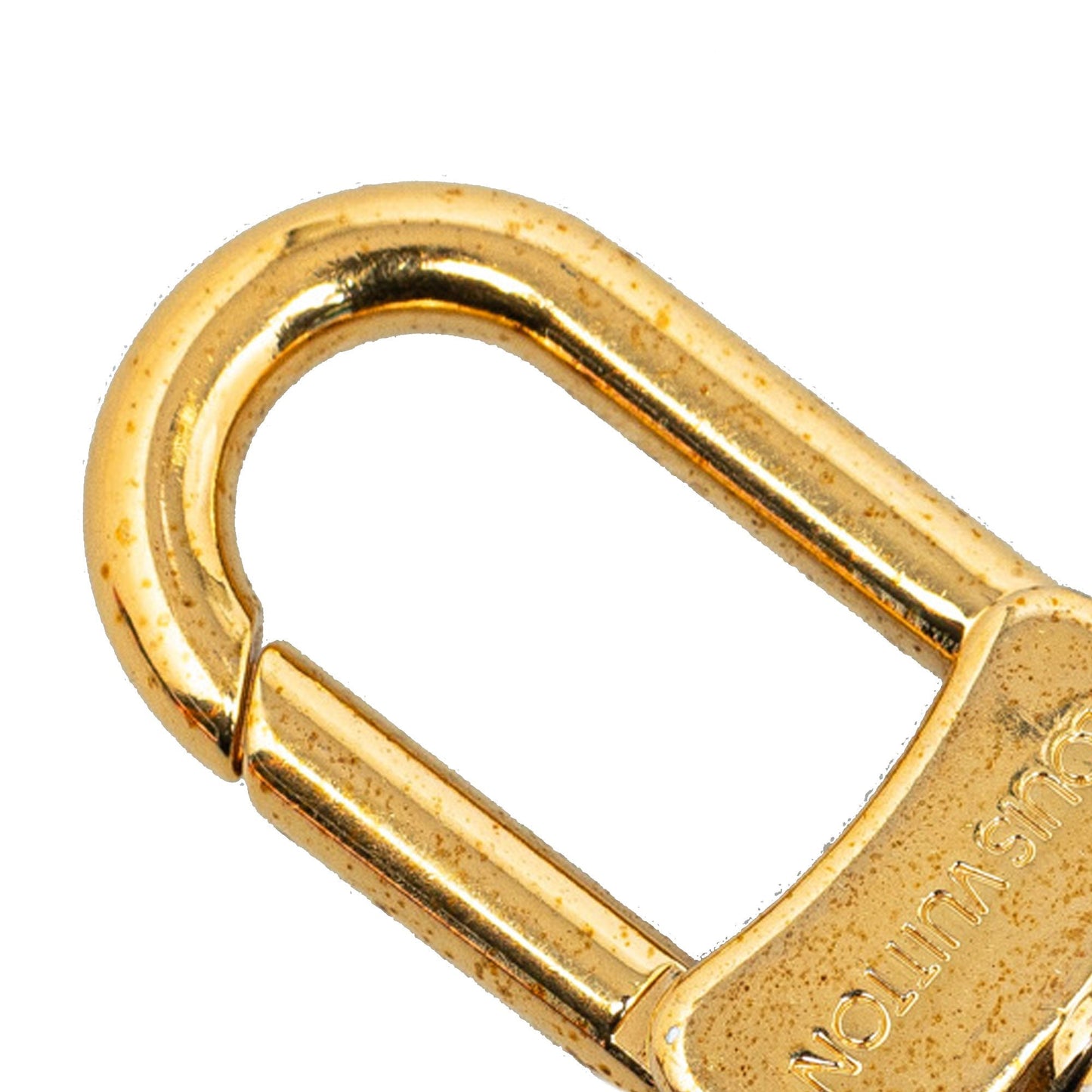 Gold Louis Vuitton Monogram Charm Key Chain