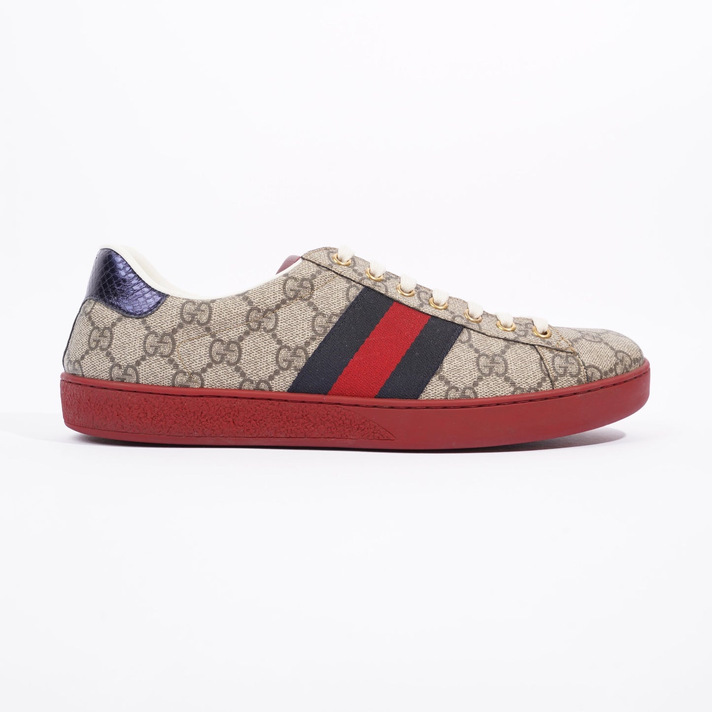 Gucci Mens Ace GG Supreme / Navy / Red EU 42.5 / UK 8.5