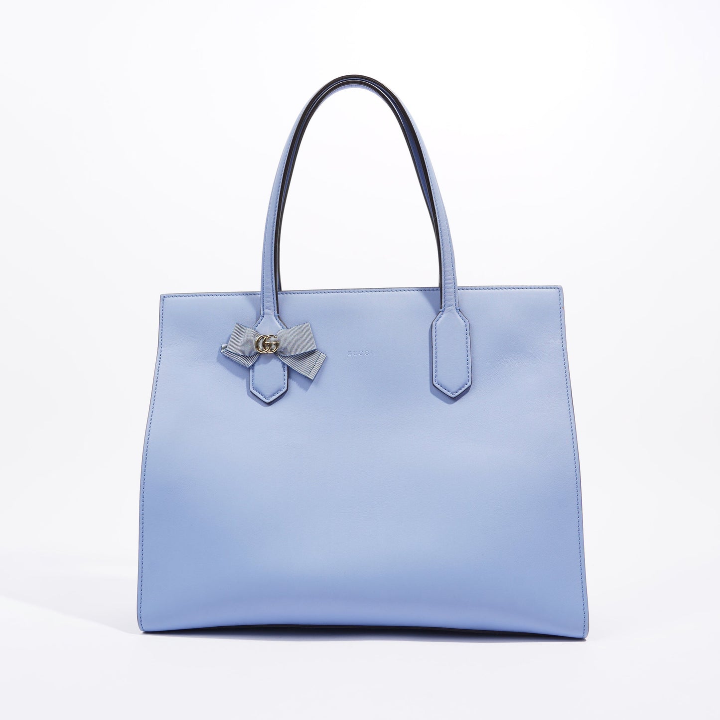 Gucci Womens Ribbon Tote Bag Blue