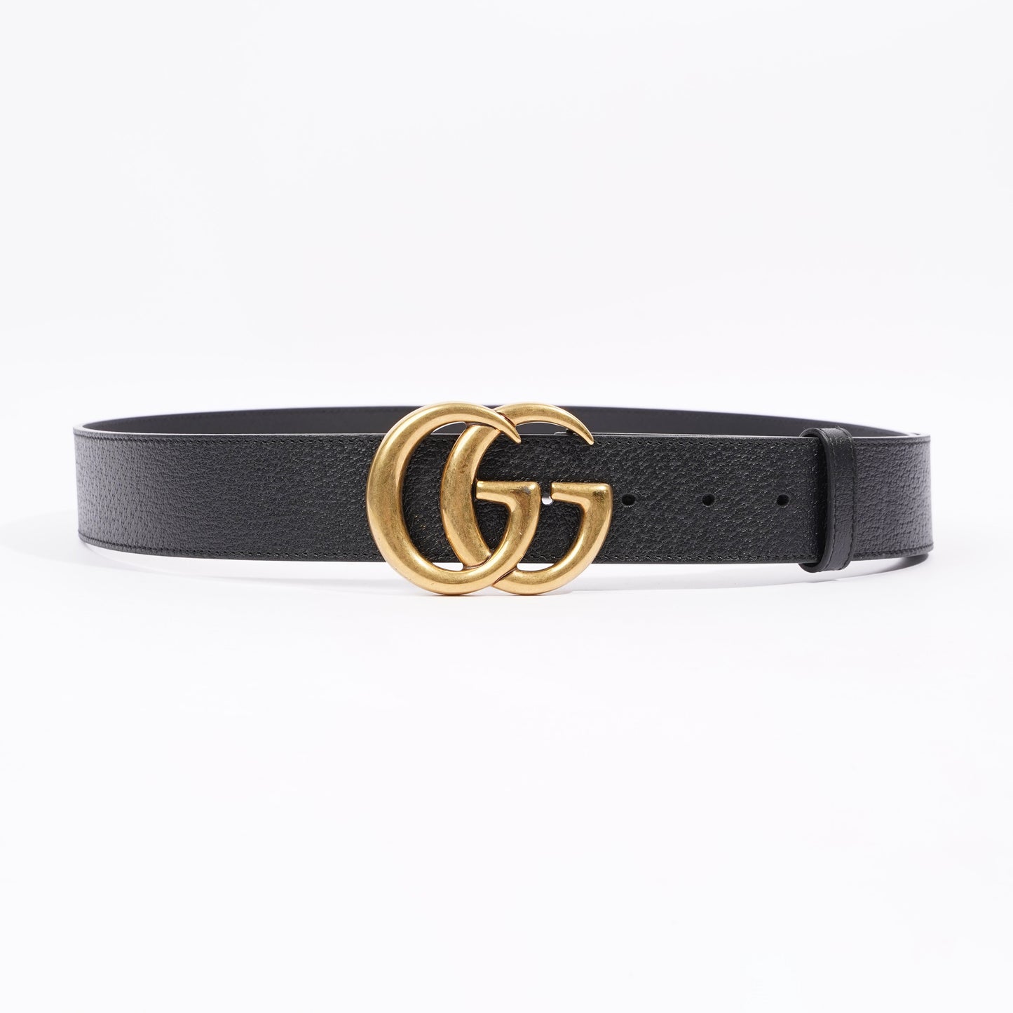 Gucci Womens Marmont GG Belt Black Leather 100 - 40"