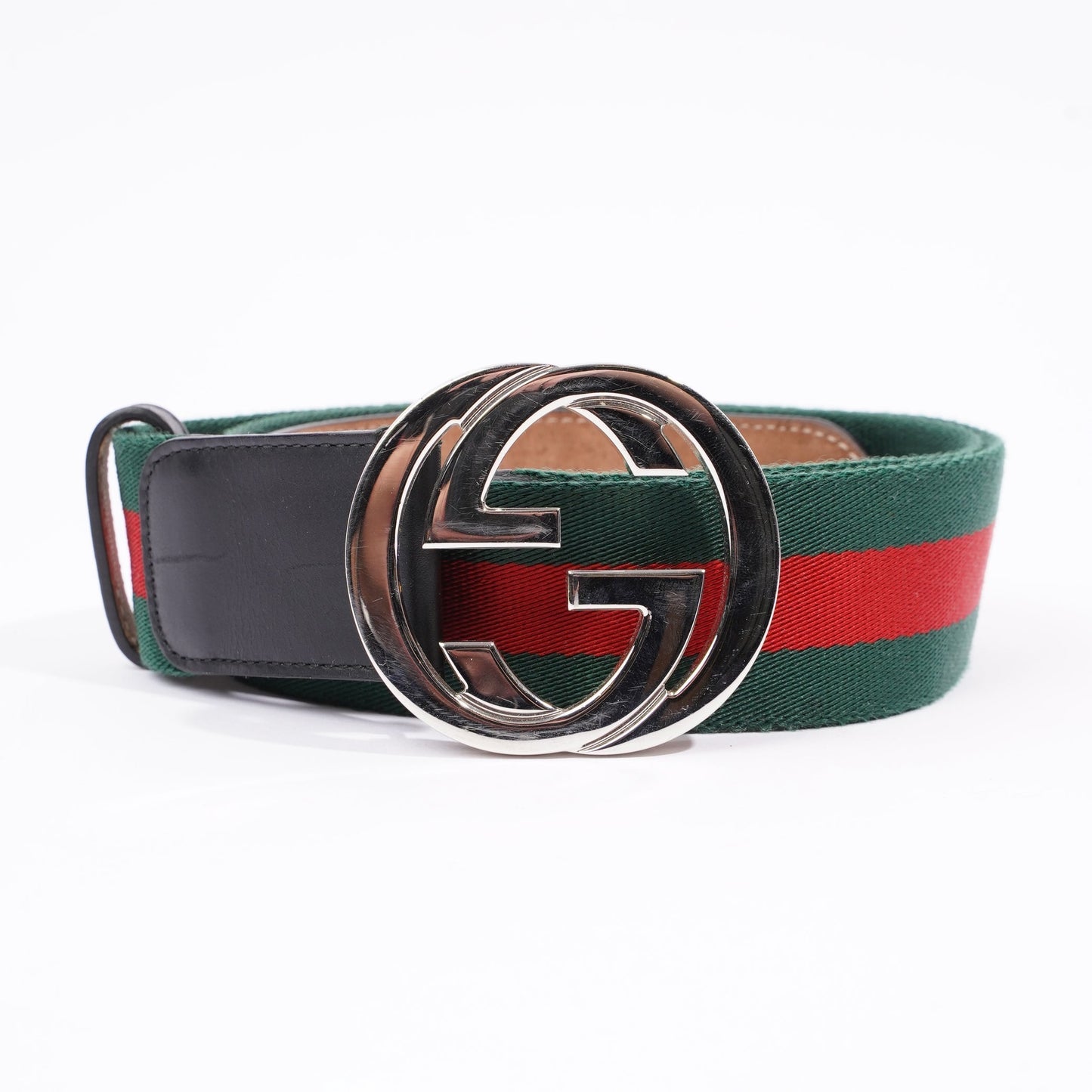 Gucci Mens Interlocking Belt Green / Red 95cm - 38"
